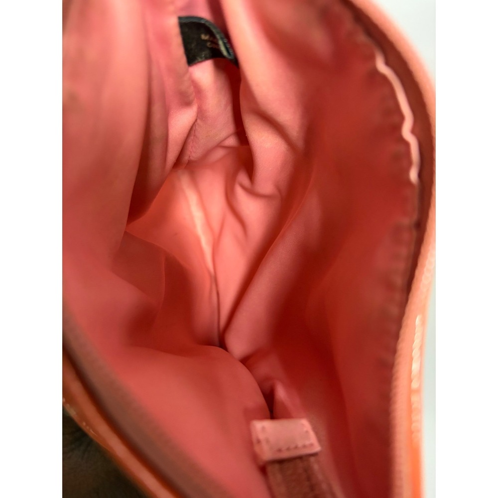 Vintage Coach Signature Floral Applique Crossbody Bag Tan Pink Messenger Bag - Picture 7 of 11